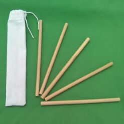 Set of handmade bamboo straws with reusable cotton bag – reusable bamboo straws UK