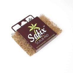 Safix coconut scourer natural coconut fibre scrub pad with biodegradable packaging