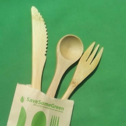 Bamboo Cutlery for Kids (Flatware) Save Some Green
