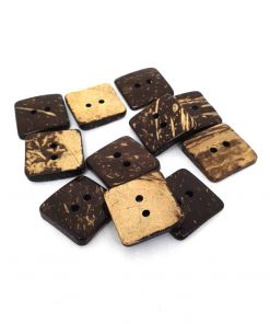 17mm Square Coconut button