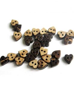 7mm Heart Coconut Button