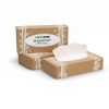 Green Cane facial tissues in cardboard boxes with one tissue pulled out on a plain background
