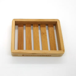 Save Some Green bamboo soap rack with slatted design for draining soap bars