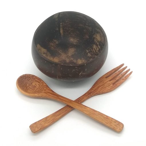 Coconut Bowl and Cutlery set