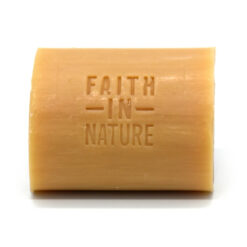 Faith in Nature Coconut vegan soap bar on white background
