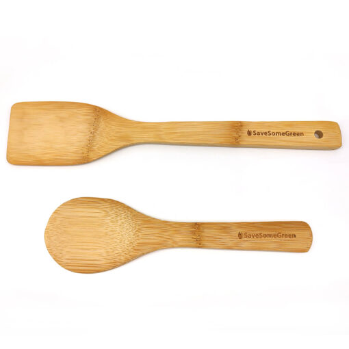 Bamboo Spatula & Spoon set